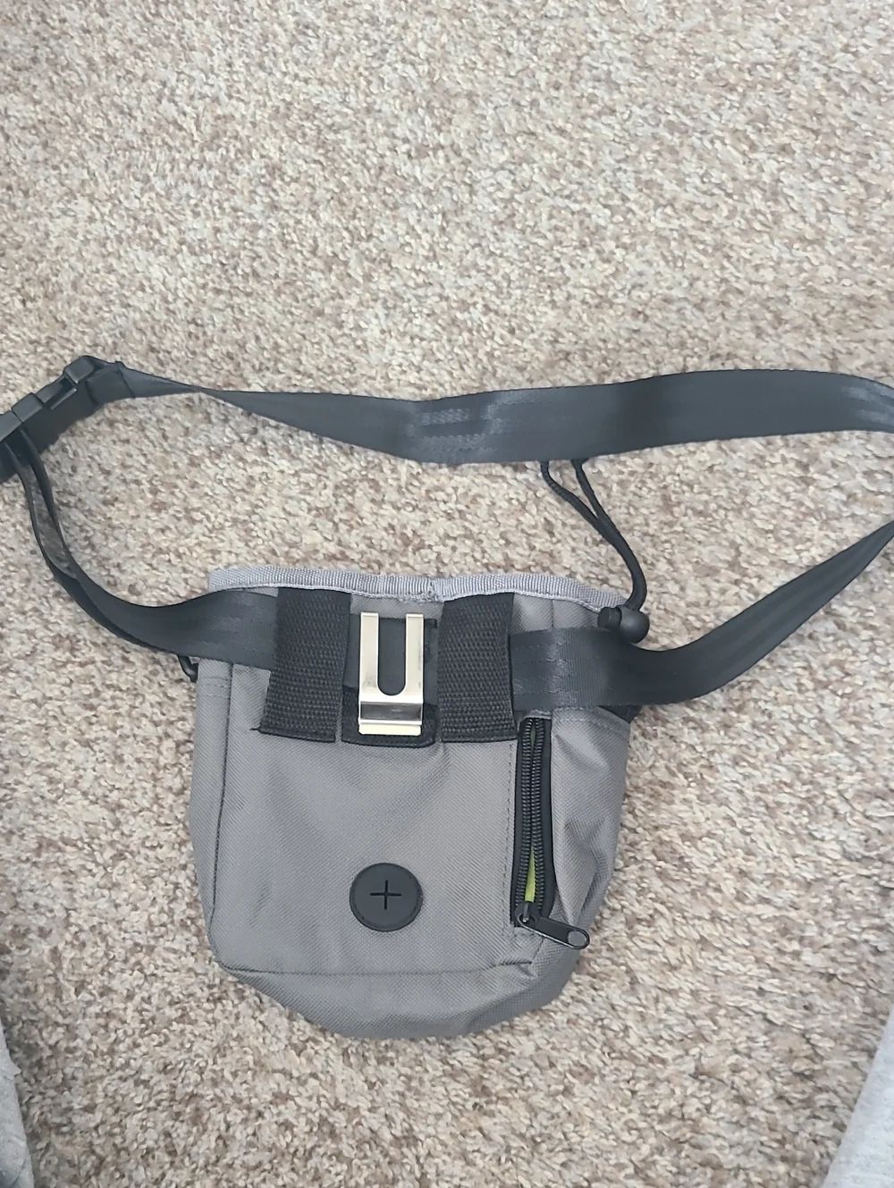 Gray Hands-Free Dog Treat Pouch